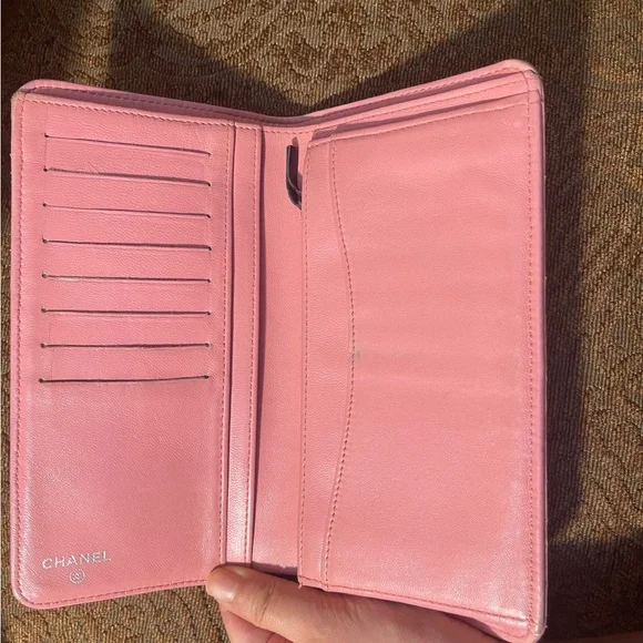 CHANEL CC Pink Leather Wallet-Chain And Wallet To Bag Insert Included - Picture 7 of 12